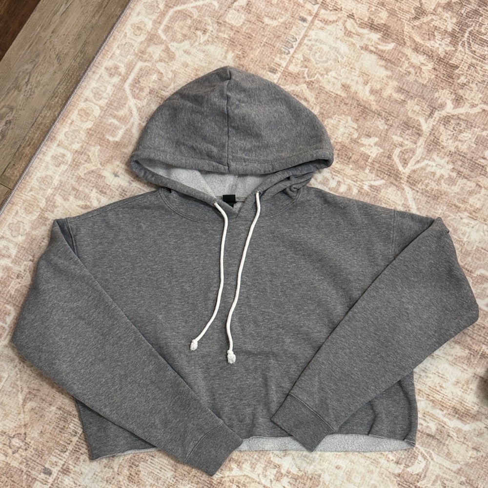 Wild Fable Gray Cropped Hoodie